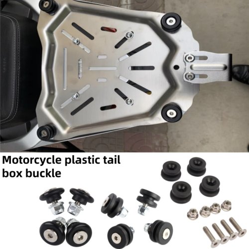 Afbeelding van Universele Motorfiets Topcase Accessoires Set: Bagagebox Kofferbak Montagekit met Bus Pad, Spacers, Gesp en Schroeven H7JD