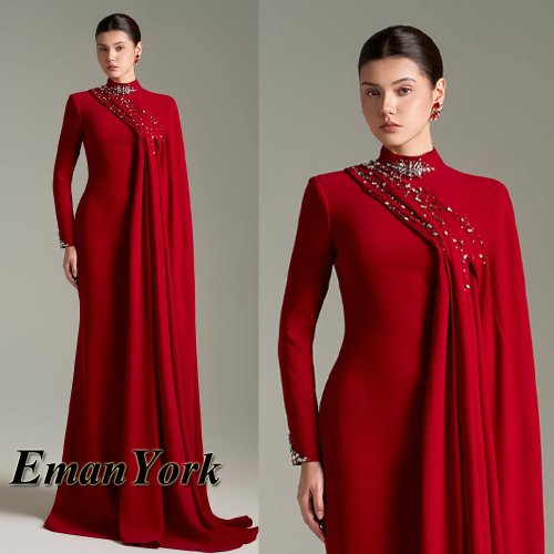 Imagen de Vestidos Elegantes de Madre de la Novia con Cuello Alto