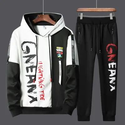 Image de Survêtement Homme Patchwork 2 Pièces - Streetwear Hip Hop