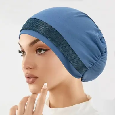 Image de Hijab Doux et Élastique pour Femmes - Couvre-Tête de Nuit Confortable