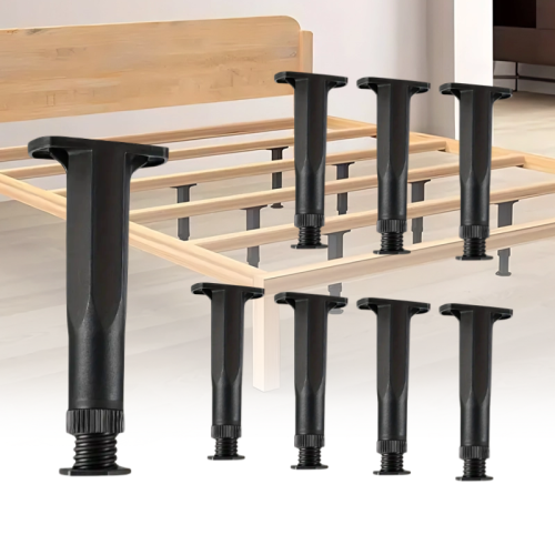 Imagen de Patas de soporte de cama, marco de cama de altura ajustable, pata de soporte central para cama, reemplazo de patas de marco, soporte de marco de cama de muebles, 4 piezas
