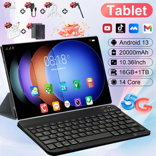 Imagen de Tableta 10.36 Pulgadas 4K 5G con Android 13 - Versión Global 2026
