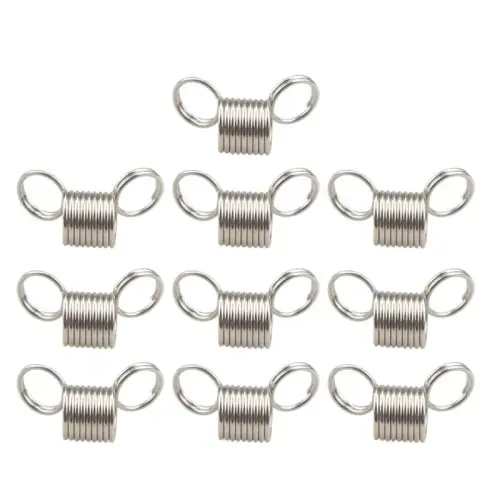 Image de Fermoirs Perles Acier Inoxydable - Lot de 10 Mini Pinces à Ressort