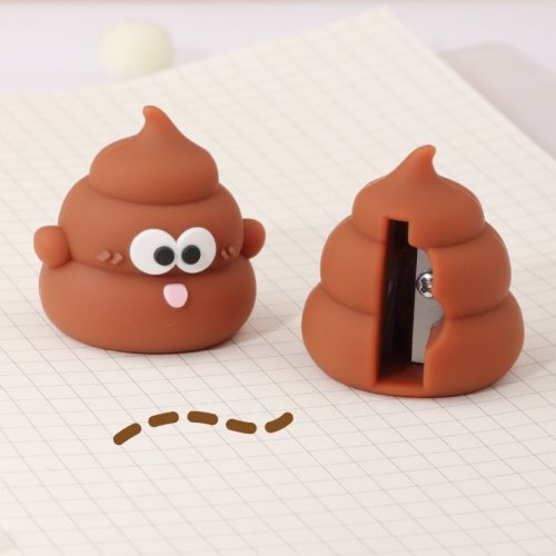 Image of Creative Mini Cute Poop-Shaped Pencil Sharpener for Kids – Fun and Functional School Supply for Elementary Students