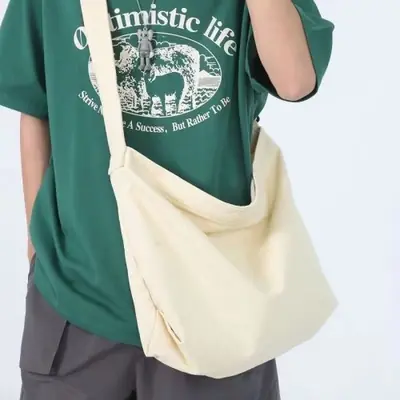 Image de Sac Tote Toile Vintage Unisexe - Grand Capacité Harajuku