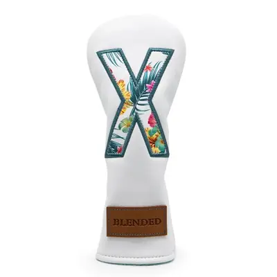 Image de Couvre-club de Golf Premium en Cuir Blanc - Protection Élégante & Durable