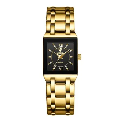 Image de Montre Quartz Luxe Homme & Femme - Design Élégant Noir & Or