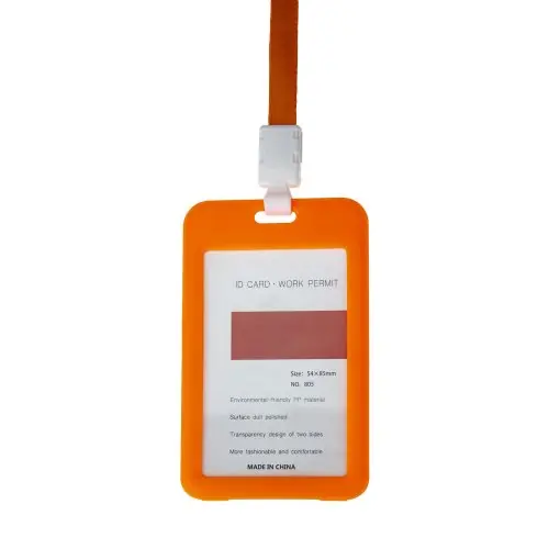 Image de Porte-Badge & Carte d'Identité avec Lanière - Pratique & Élégant