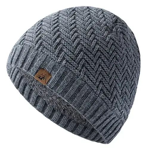 Image de Chapeau Hiver Unisexe - Tricoté & Doublé Fourrure