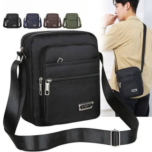 Zdjęcie Brand New Men Crossbody Bags Male Nylon Shoulder Bags Boy Messenger Bags Man Handbags for Travel Casual Large Satchel Grey