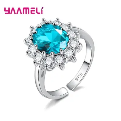 Image de Bague de Fiançailles en Argent Sterling 925 - Élégante & Brillante