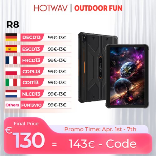 Zdjęcie Hotwav R8 – Wytrzymały Tablet 10,1" z Dużą Baterią 10800mAh