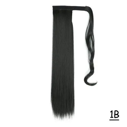 Image de Extensions de Cheveux Synthétiques Longs & Lisses - Clip-On Faux Cheveux