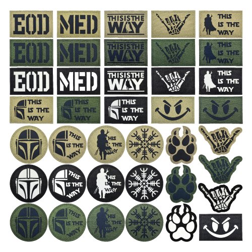 Image of Premium Embroidered Military Armband Patch with Hook and Loop Fastener – Durable Full Helmet Design for Tactical Gear and Uniforms