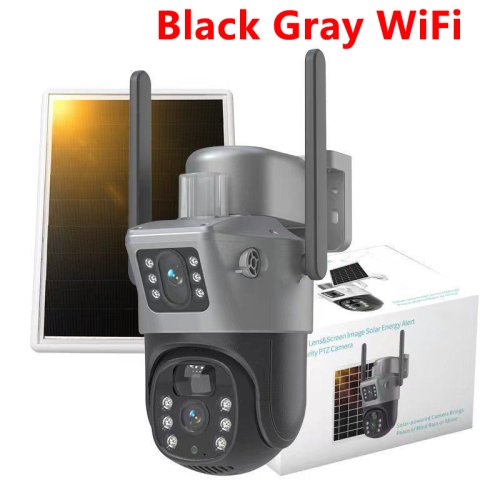Afbeelding van Zonnepaneel-gevoede 2MP WiFi-beveiligingscamera met IP66 waterdichte behuizing en intelligente HD-opname