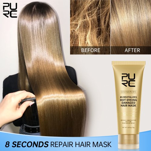 Afbeelding van Natuurlijke 8-Seconden Magische Haarmasker met Keratine – Reparatie voor Beschadigd en Frizzy Haar, Zacht & Glad Makend, Professionele Verzorging