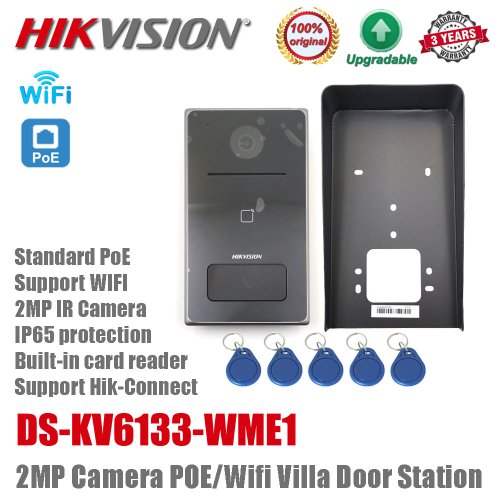 Imagen de Intercomunicador HD Inalámbrico Hikvision para Villa con WiFi y PoE