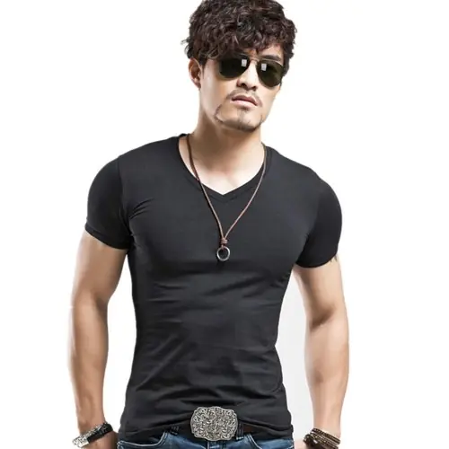 Image de T-Shirt Homme Col V Fitness - 10 Couleurs
