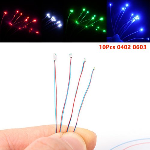 Image de Kit LED Miniature pour Maquettes Ferroviaires - 10 Pièces Pré-Soudées
