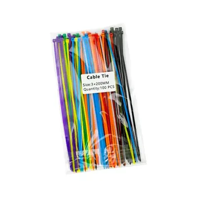Image de Attaches Câble Nylon Multicolores 3x200mm - 100 pcs