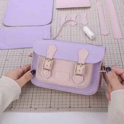 Image de Kit Sac Cambridge en Cuir PU - Bricolage & Couture pour Femmes