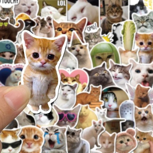 Immagine di 10/30/50PCS Kawaii Amore Gatto PVC Adesivo Estetico Per Bambini Coreano Decorazione Scrapbooking Materiale Scolastico di Cancelleria per I Bambini