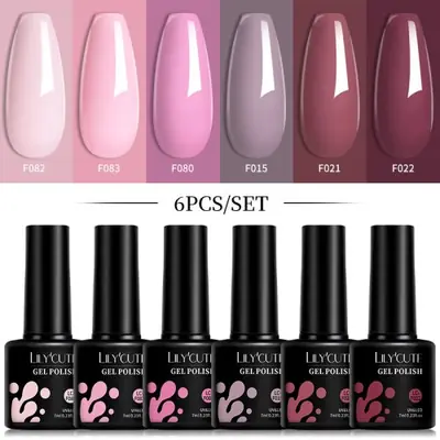 Image de Kit Vernis à Ongles Rose Vif - Gel Semi-Permanent UV LED