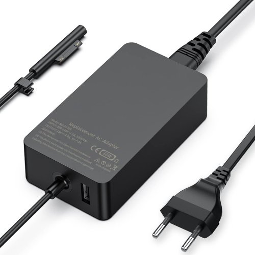 Imagen de Adaptador de Corriente de 65W 15V 4A Compatible con Microsoft Surface Pro 4, 5, 6, 7, 8, 9, Laptop 1, 2, 3, 4, Go 1, 2, 3 y Modelos 1866, 1867, 1706, 1800, 1796