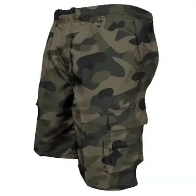 Short Cargo Tactique Homme Camouflage