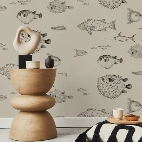 Image de Papier Peint Murale Poissons Tropicaux