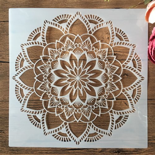 Zdjęcie Szablony Mandala 30 cm – Kreatywne DIY dla Dzieci i Dorosłych