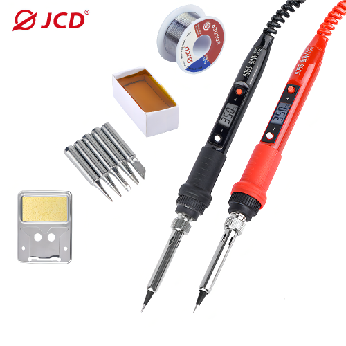 Image of JCD 80W LCD Digital Adjustable Temperature Soldering Iron with Interchangeable Tips – 110V/220V Dual Voltage Soldering Tool for Precision Electronics Welding