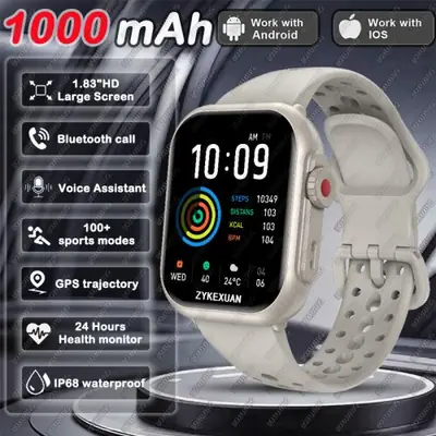 Image de Montre Connectée pour Xiaomi 1.85" HD - Étanche & Appels Bluetooth