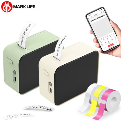 Immagine di Stampante Termica Portatile Marklife P15 Mini per Etichette Adesive Wireless – Stampante senza Inchiostro per Ufficio e Casa con Codici a Barre