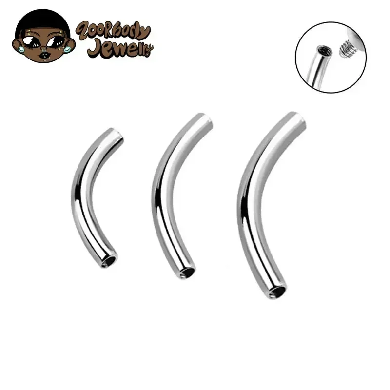Immagine di Piercing in Titanio ASTM F136 - Kit da 10 Pezzi per Orecchie, Labbra e Sopracciglia