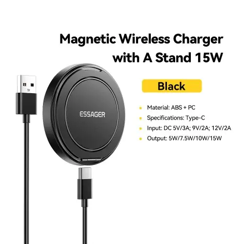 Image de Chargeur sans fil magnétique 15W pour iPhone & AirPods