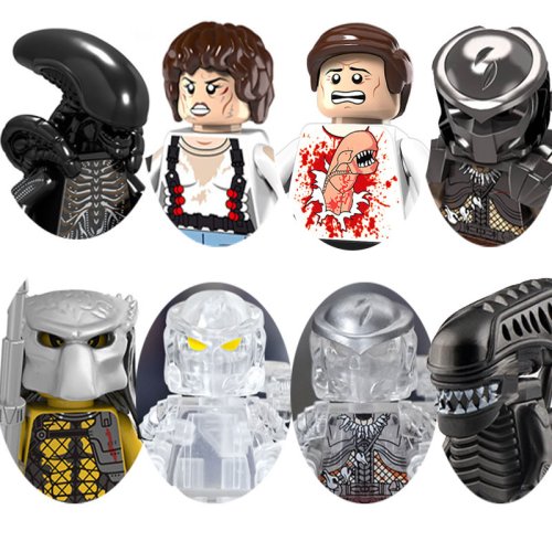 Image de Figurines de Prédateur Invisible vs Extraterrestres - Jeu de Construction pour Enfants