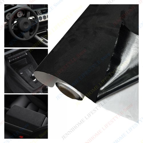 Immagine di Tessuto Scamosciato Autoadesivo in Pelle Spandex – Velluto di Alta Qualità per Decorazioni DIY, Rinnovo Interni e Riparazione Veicoli, Spessore 0,8 mm