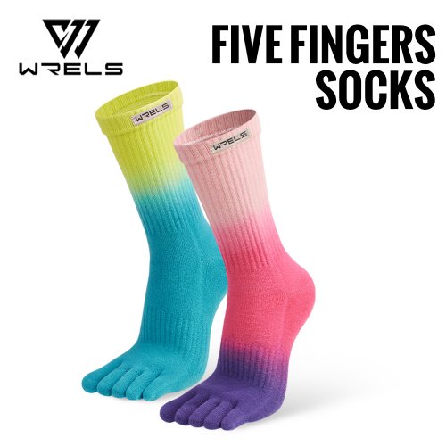 Bild von Fünf-Finger-Socken aus Baumwolle – Sportliche Zehensocken für Laufen, farbenfroh, feuchtigkeitsableitend, mit Kompression und Schweißabsorption