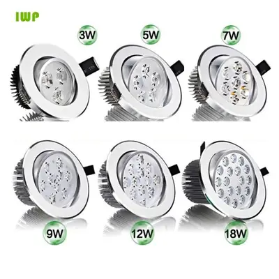 Image de Spot LED Rond Intensité Variable - 3W à 18W