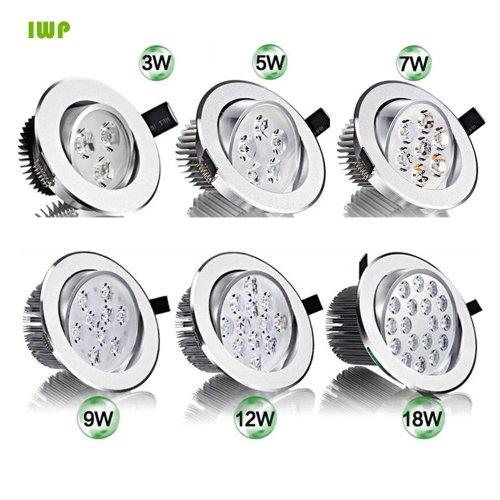 Image de Spot LED Rond Intensité Variable - 3W à 18W