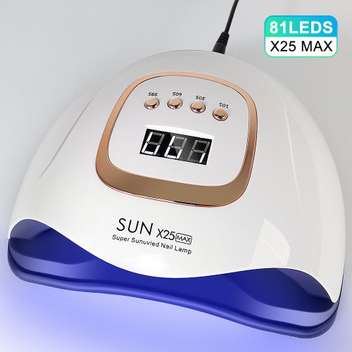 Bild von Sun X25Max 81-LED UV-Lampe für schnelles Trocknen von Nagelgel – Professioneller LED-UV-Lichttrockner für Maniküre und Nageldesign im Salon und zu Hause