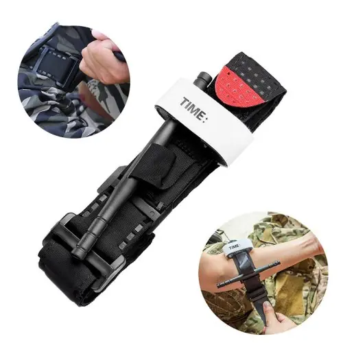 Image de Ceinture de Survie avec Garrot Rouge - Kit Premiers Secours Tactique
