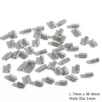 Image de Lot de 100 Perles Antique Argentées - Création de Bijoux DIY