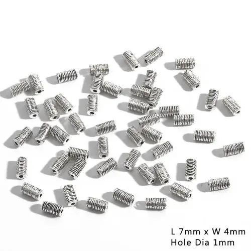 Image de Lot de 100 Perles Antique Argentées - Création de Bijoux DIY