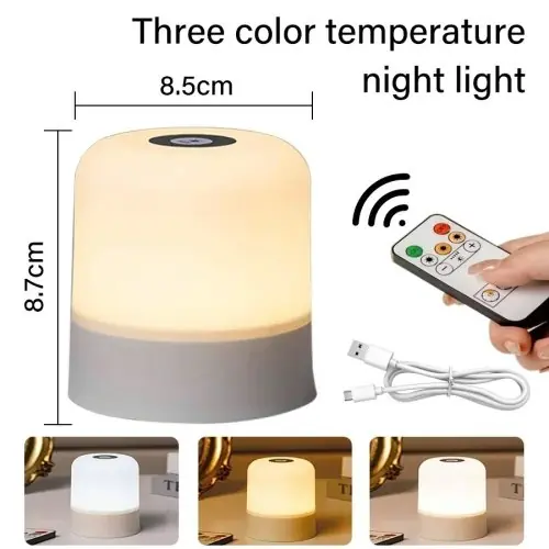 Image de Veilleuse RGB Rechargeable avec Télécommande
