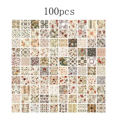 Image de Papier Vintage Rétro - 100 Pièces pour Scrapbooking & Déco