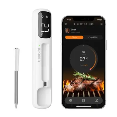 Image de Thermomètre de Viande Sans Fil Bluetooth - Précision en Temps Réel