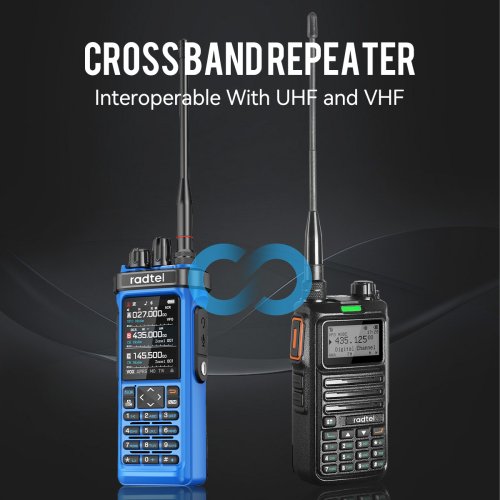Afbeelding van Radtel RT-950 PRO Blauw Bluetooth GPS APRS Programmeerbare RGB-schermfrequentie FM/SSB + 71 cm Dual-band 86 mhz Ham Handtalkie W / APP