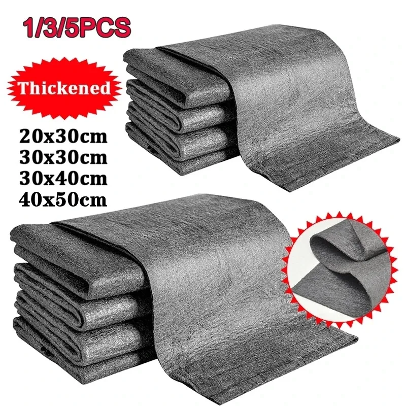 Image of Premium Thickened Microfiber Cleaning Cloth – Streak-Free Reusable Glass Wiper for Windows, Mirrors, and Car Surfaces